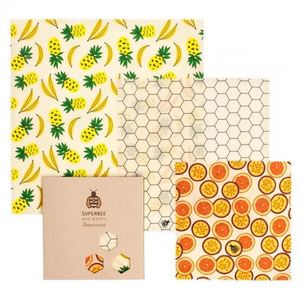 SuperBee Bienenwachstücher Beeginner-Set - die nachhaltige Alternative zu Plastik - verschiedene Designs von SuperBee