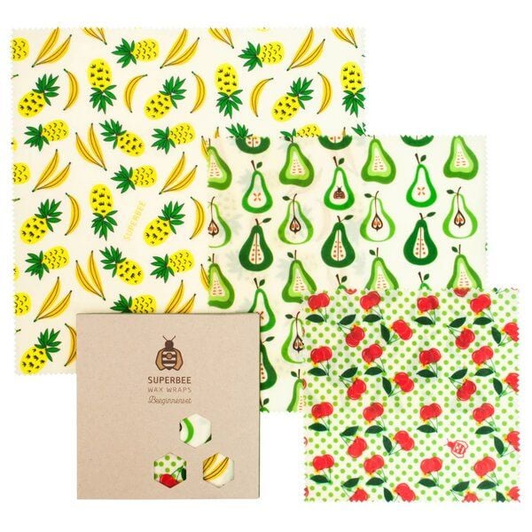 SuperBee Bienenwachstücher Beeginner-Set - die nachhaltige Alternative zu Plastik - verschiedene Designs von SuperBee