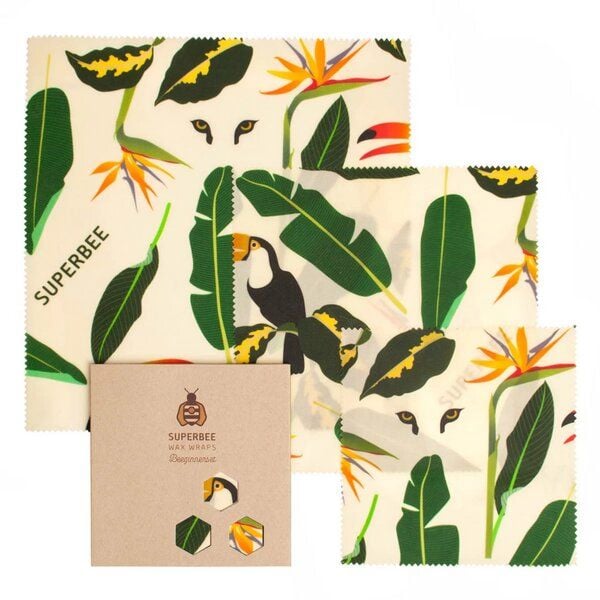SuperBee Bienenwachstücher Beeginner-Set - die nachhaltige Alternative zu Plastik - verschiedene Designs von SuperBee