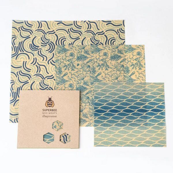 SuperBee Bienenwachstücher Beeginner-Set - die nachhaltige Alternative zu Plastik - verschiedene Designs von SuperBee