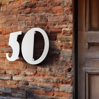 Deco Style Acryl Hausnummer Floating Sign | Pro Ziffer von SuperCoolCreations