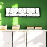 Personalisierte Vier-Zeitzonen-Uhr Familie, Freunde Oder Ortsnamen von SuperCoolCreations