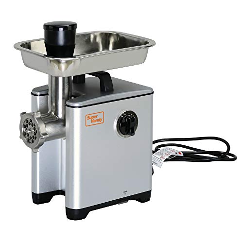 SuperHandy Fleischwolf Wurst Stuffer Electric # 8 1/2 HP 240 LBS pro Stunde 370 Watt PRO Duty Aluminiumkörper handelsübliche Edelstahl Besteck Zufuhrschale & Hals von SuperHandy