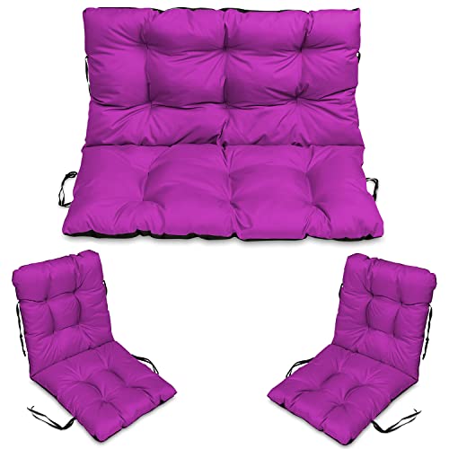 SuperKissen24. Sitzkissen Bankkissen Bankauflage - 120x50 cm und Rückenlehne 120x60 cm mit 2er 48x96 cm Stuhlkissen Set - Outdoor und Indoor - Rosa SuperKissen24. Sitzkissen Bankkissen Bankauflage - 120x50 cm und Rückenlehne 120x60 cm mit 2er 48x96 cm Stuhlkissen Set - Outdoor und Indoor - Rosa von SuperKissen24.