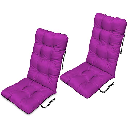 SuperKissen24. Stuhlkissen Sitzkissen und Rückenkissen für stühle - 2er Set 48x123 cm - Outdoor und Indoor - rosa von SuperKissen24.