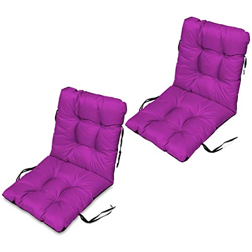 SuperKissen24. Stuhlkissen Sitzkissen und Rückenkissen für stühle - 2er Set 48x96 cm - Outdoor und Indoor - rosa von SuperKissen24.