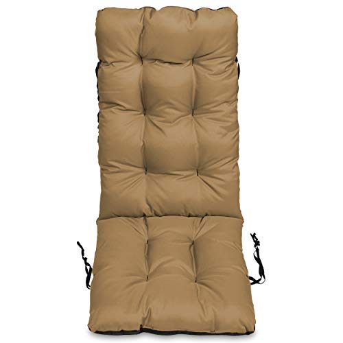 SuperKissen24. Stuhlkissen Sitzkissen und Rückenkissen für stühle - 48x123 cm - Outdoor und Indoor - beige von SuperKissen24.