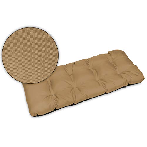 SuperKissen24. Sitzkissen Bankkissen Bankauflage für Gartenbank - 100x50 cm - Outdoor und Indoor - Beige von SuperKissen24.