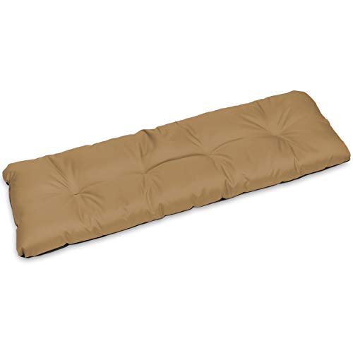 SuperKissen24. Sitzkissen Bankkissen Bankauflage für Gartenbank - 120x38 cm - Outdoor und Indoor - Beige von SuperKissen24.