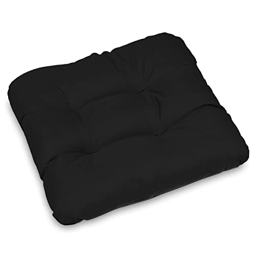 SuperKissen24. Stuhlkissen Sitzkissen für stühle - 4er Set 45x45 cm - Outdoor und Indoor - schwarz von SuperKissen24.