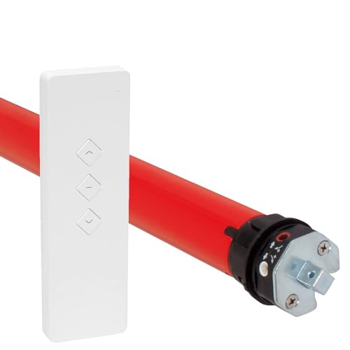 superrollo Funk Rollladenmotor RM10MSB (SW40, 10 Nm), inkl. Fernbedienung, Rohrmotor mit Funksteuerung, bis 3,5 m² Rolladenfläche (Rollladen max. 20 kg), Komplettset für 40 mm Achtkantstahlwelle von SuperRollo