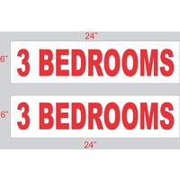 6x24 3 Schlafzimmer, Rotes & Weißes Schild Mit Spruch von SuperSigns2