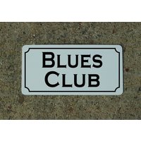 Blues Club Retro Vintage Design Metallschild Hausbar Pool Musik von SuperSigns2
