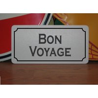 Bon Voyage Metallschild Reise-Kreuzfahrtschiff Ufo Uap Alien Raumschiff Flugzeug von SuperSigns2