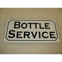 Bottle Service Retro Vintage Design Metall Schild 6 "x 12" Neuheit Hausbar Pool Raum Küche Dekor Dance Club von SuperSigns2