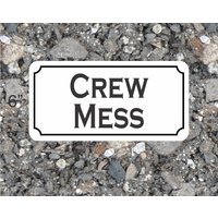Crew Mess Metallschild Schiff Boot Haus Segel Segelboot Crew Mess Metallschild Schiff Boot Haus Segel Segelboot von SuperSigns2