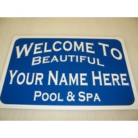 Custom Pool & Spa Metallschild von SuperSigns2