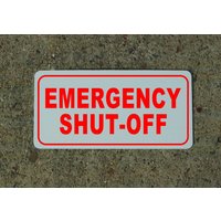 Emergency Shut-Off Metallschild 15 X 30 cm Restaurant Hotel Apart Gebäude Pool Gas Station von SuperSigns2