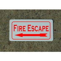 Fire Escape Pfeil Nach Links Aus Blech Schild von SuperSigns2