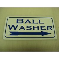 Golf Ball Washer Metallschild Rechts Apfeil 4 Country Club Tee Box Green Cart Path Sortiment von SuperSigns2
