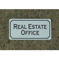 Grundbesitz Büro Metall 6 "x 12" Schild von SuperSigns2