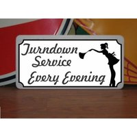 Hotel Cottage Retro Art Deco Turndown Service Blechschild F Hotel Cottage Retro Art Deco Turndown Service Blechschild F von SuperSigns2