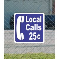 Lokale Gespräche 25 Cents Metallschild 12x12 Vintage Münztelefon Telefon Straße Landstraße Datenbahn Parkplatz Lokale Gespräche 25 Cents Metallschild 12x12 Vintage Münztelefon Telefon Straße Landstraße Datenbahn Parkplatz von SuperSigns2