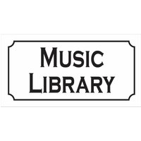 Musikbibliothek Metallschild von SuperSigns2