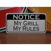 My Grill Rules Metallschild Für Den Grillabend von SuperSigns2