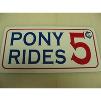 Pony Rides 5 Cents Blechschild Für Farm Ranch von SuperSigns2