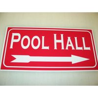 Pool Hall Retro Vintage Design Metall Schild 6 "x 12" Neuheit Hausbar Pool Raum Küche Dekor von SuperSigns2