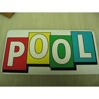 Retro Art Deco Pool Blechschild von SuperSigns2