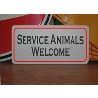 Service Tiere Welcome Metall-Schild Hunde Katzen Tier Restaurant Bar Shop Hotel von SuperSigns2