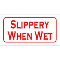 Slippery When Wet Metallschild Für Farm Ranch Oder Küchen Dekor Golf Club Bar Pool House von SuperSigns2