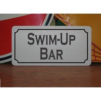 Swim Up Bar Metallschild Pool House Restaurant Strand von SuperSigns2