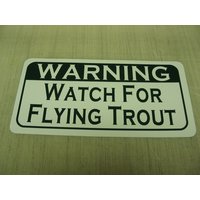 Uhr Für Fliegende Forellen... Metallschild Barn Coop Farm Ranch Oder Küchendeko von SuperSigns2