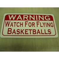 Uhr Für Flying Basketballs Metallschild 4 Übungsplatz Rim Hoop Vintage Style von SuperSigns2