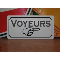 Voyeurs W Finger Pfeil Metall Schild Für Goth Wicken Witch Physic Magic Kitchen Decor S&m Rollplay von SuperSigns2