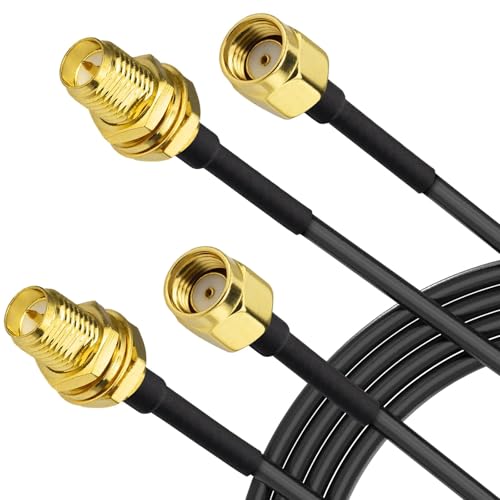 Superbat RP-SMA WLAN Antenne Verlängerungs kabel 2m (2 Stück) : RPSMA Stecker auf Buchse RG174 Kabel für Drahtlose Mini PCI Express PCIE Netzwerkkarte USB WiFi Adapter WiFi Router IP Kamera von Superbat