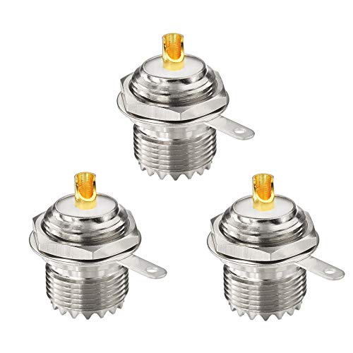 wlaniot 3 Stk SO239 Schottverbinder Anschluss UHF Buchse für CB Amateurfunk, Mutter Schottgriff Deckclip, Lötkelcher, Plattenmontage, gerader Stecker wlaniot 3 Stk SO239 Schottverbinder Anschluss UHF Buchse für CB Amateurfunk, Mutter Schottgriff Deckclip, Lötkelcher, Plattenmontage, gerader Stecker von Superbat