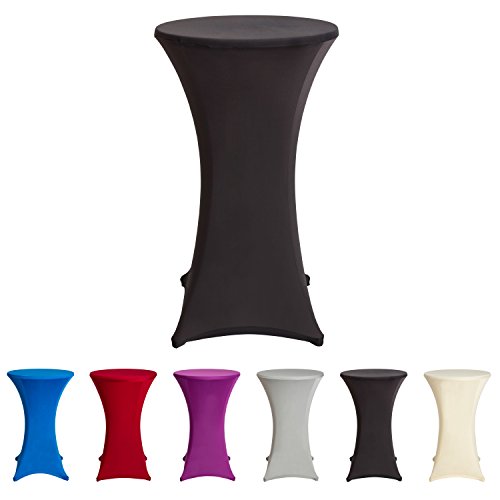 Superbetten-321 Stehtischhussen Tischhusse Tisch Husse Stehtisch Bistrotisch Hussen, Größen, (70x120cm, Schwarz) von Superbetten-321