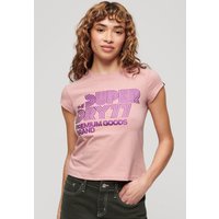 Superdry Kurzarmshirt "RETRO GLITTER LOGO CAP SLV TEE" von Superdry