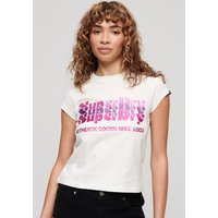 Superdry Kurzarmshirt "RETRO GLITTER LOGO CAP SLV TEE" von Superdry