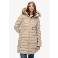 Superdry Steppjacke "FUJI FAUX FUR HOOD MID LENGTH" mit Kapuze von Superdry