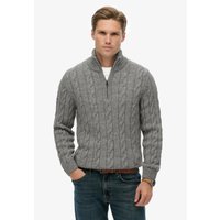 Superdry Strickpullover "JACOB CABLE KNIT HALF ZIP" von Superdry