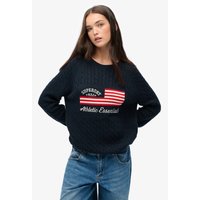 Superdry Strickpullover "SLOUCHY CABLE FLAG KNIT" von Superdry