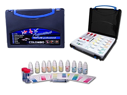 Aqua-Test Box Testlabor Testkoffer Teich Wassertest PH KH GH NH3 NO2 NO3 PO4 von Superfish