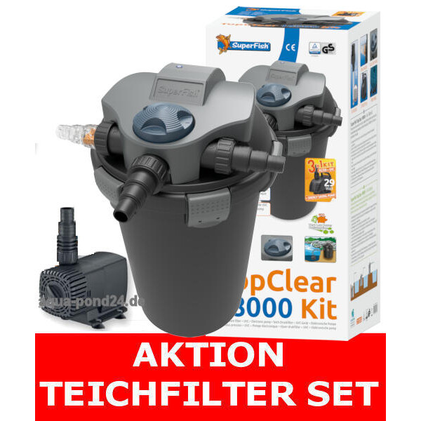 Superfish Teich Druckfilter Set 18000 inkl. 18W UVC + Pumpe Superfish Teich Druckfilter Set 18000 inkl. 18W UVC + Pumpe von Superfish