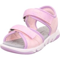 Superfit Sandale "PEBBLES WMS: mittel", Sandalette mit süßem Glitzerverschluss, Größenschablone zum Download von Superfit