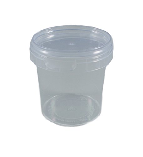 Superfos 20 oder 40x Universal Kunststoff Dose mit Deckel Industriestandard Rund Ø 69mm, Fassungsvermögen 155ml (40 Dosen) von Marzoon